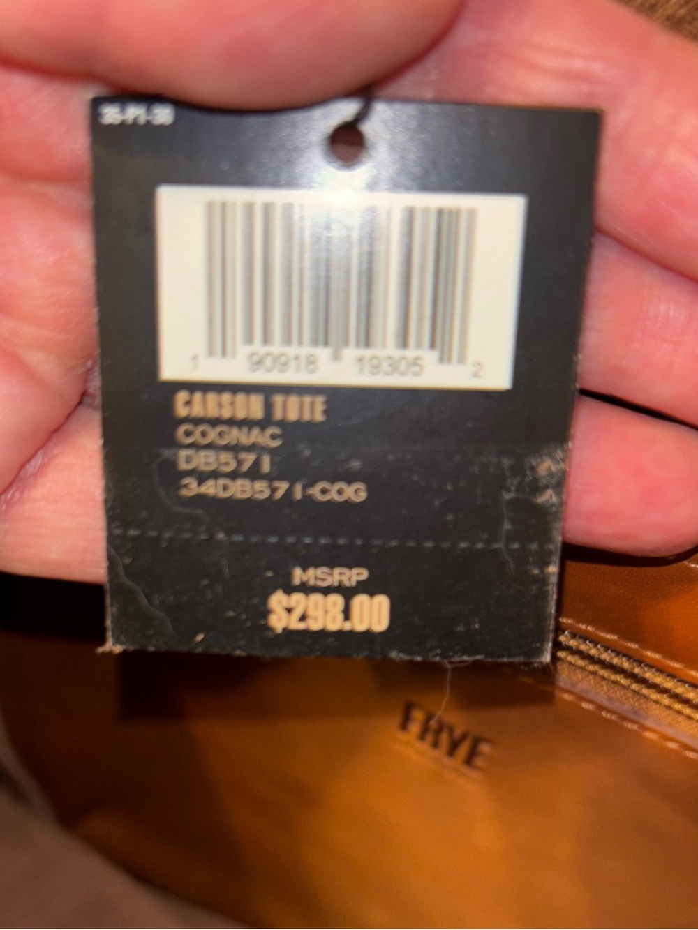 NWT Frye Carson Leather Tote in Cognac - Picture 11 of 11